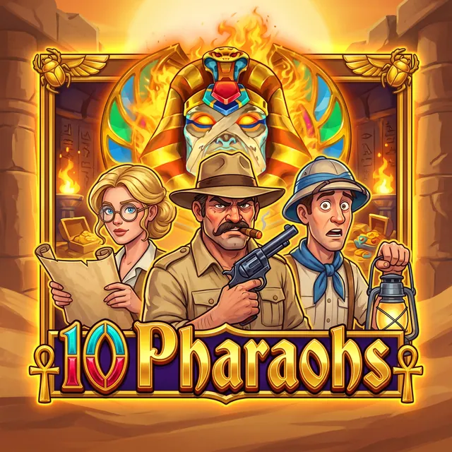 10 Pharaohs slot artwork