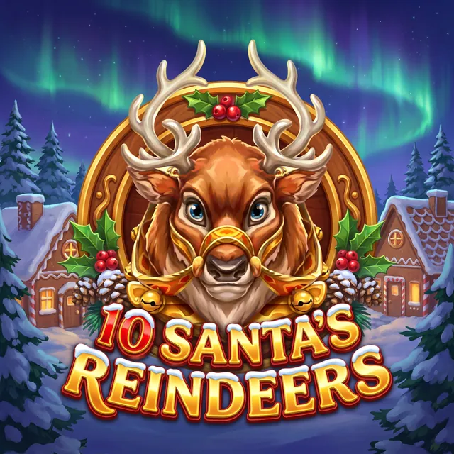 10 Santa's Reindeers slot artwork