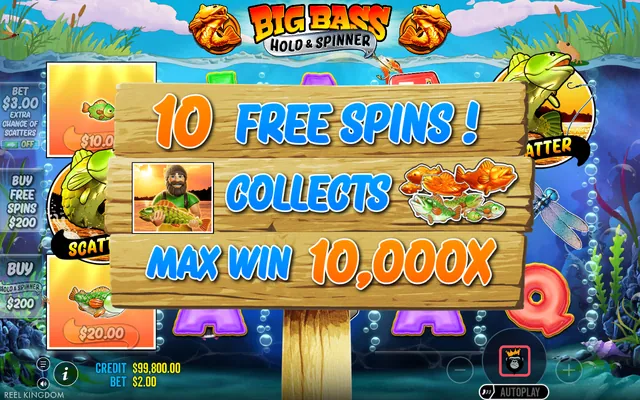 Big Bass Hold & Spinner – γύρος δωρεάν περιστροφών, θέμα: ψάρεμα