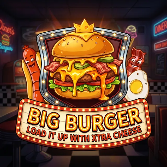 Big Burger Load it up with Xtra Cheese slot artwork