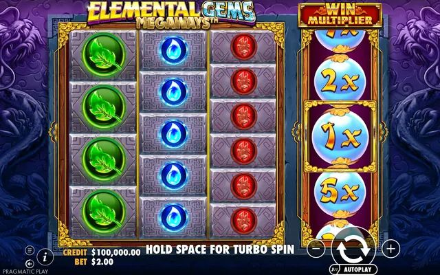 Elemental Gems Megaways: in-game screenshot 1