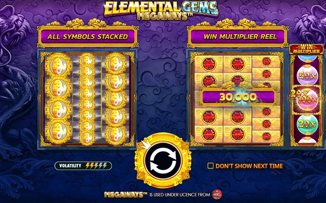 Elemental Gems Megaways: in-game screenshot 3