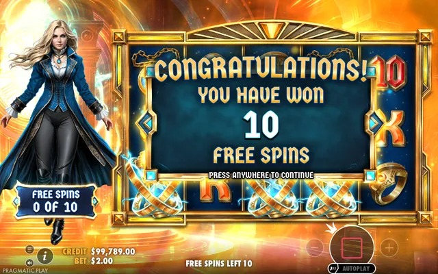 Eternal Empress - Freeze Time – free spins round, themed around fantasy