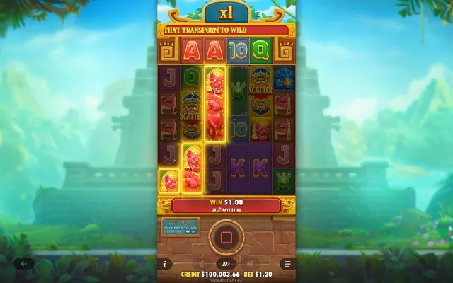 Fortune of Aztec – base game with the reels and symbols, themed around Aztecs (3)