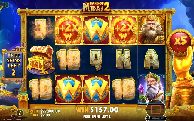 Hand of Midas 2 – γύρος δωρεάν περιστροφών, θέμα: αρχαία Ελλάδα (2)