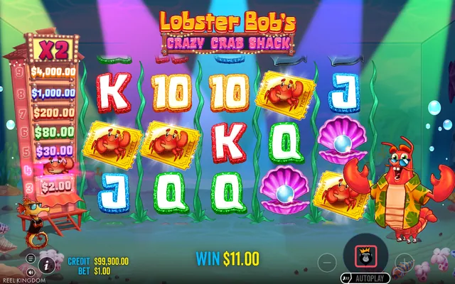 Lobster Bob's Crazy Crab Shack – free spins round, themed around ocean (2)