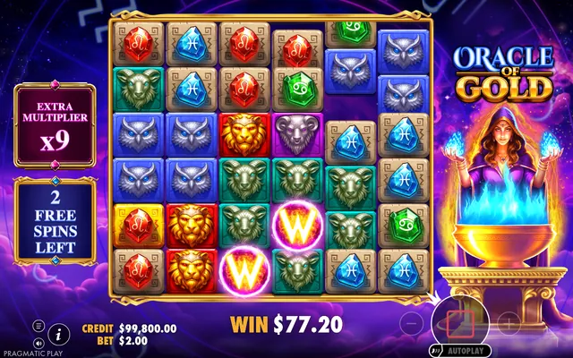 Oracle of Gold – γύρος δωρεάν περιστροφών, θέμα: αρχαία Ελλάδα (2)