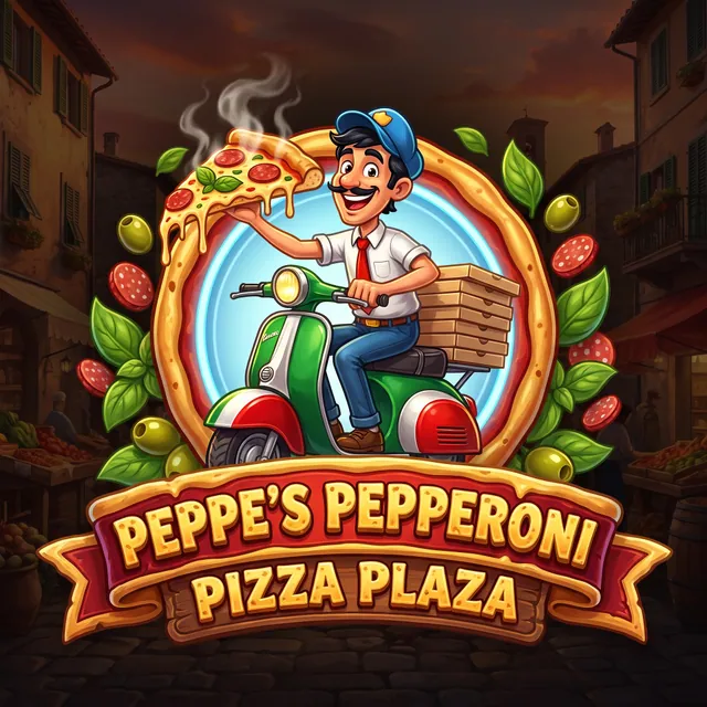 Peppe's Pepperoni Pizza Plaza slot artwork