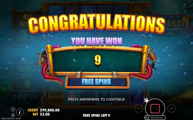 Release the Kraken Megaways – free spins round, themed around monsters
