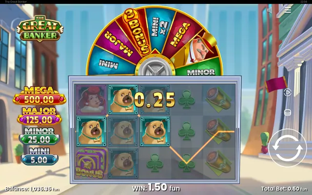 The Great Banker – base game with the reels and symbols, themed around luxury (4)